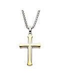 Steel Gold Ip Apostle Cross Pendant With Chain