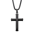 Steel Black Ip Apostle Cross Pendant With Chain (ssp009cnk1)