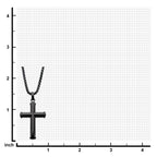 Steel Black Ip Apostle Cross Pendant With Chain (ssp009cnk1)
