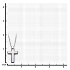 Black Plated And Steel Cross Pendant With Chain (ssp18137pnk1)