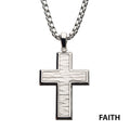 Matte Short Cross Pendant With Box Chain (ssp22019nk)