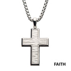 Matte Short Cross Pendant With Box Chain (ssp22019nk)