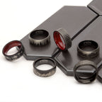 Titanium Black Ip With Mountain Ridge Landscape Design Comfort Fit Ring (tifr9003)