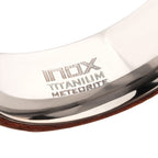 8mm Titanium, Meteorite & Koa Wood Inlay Comfort Fit Ring
