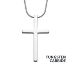 Tungsten Carbide Cross Pendant With Steel Snake Chain (tnp56nk1)