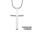 Tungsten Carbide Cross Pendant With Steel Snake Chain (tnp56nk1)