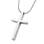 Tungsten Carbide Cross Pendant With Steel Snake Chain (tnp56nk1)