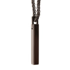 Black IP Tungsten Carbide Monolith Engravable Pendant