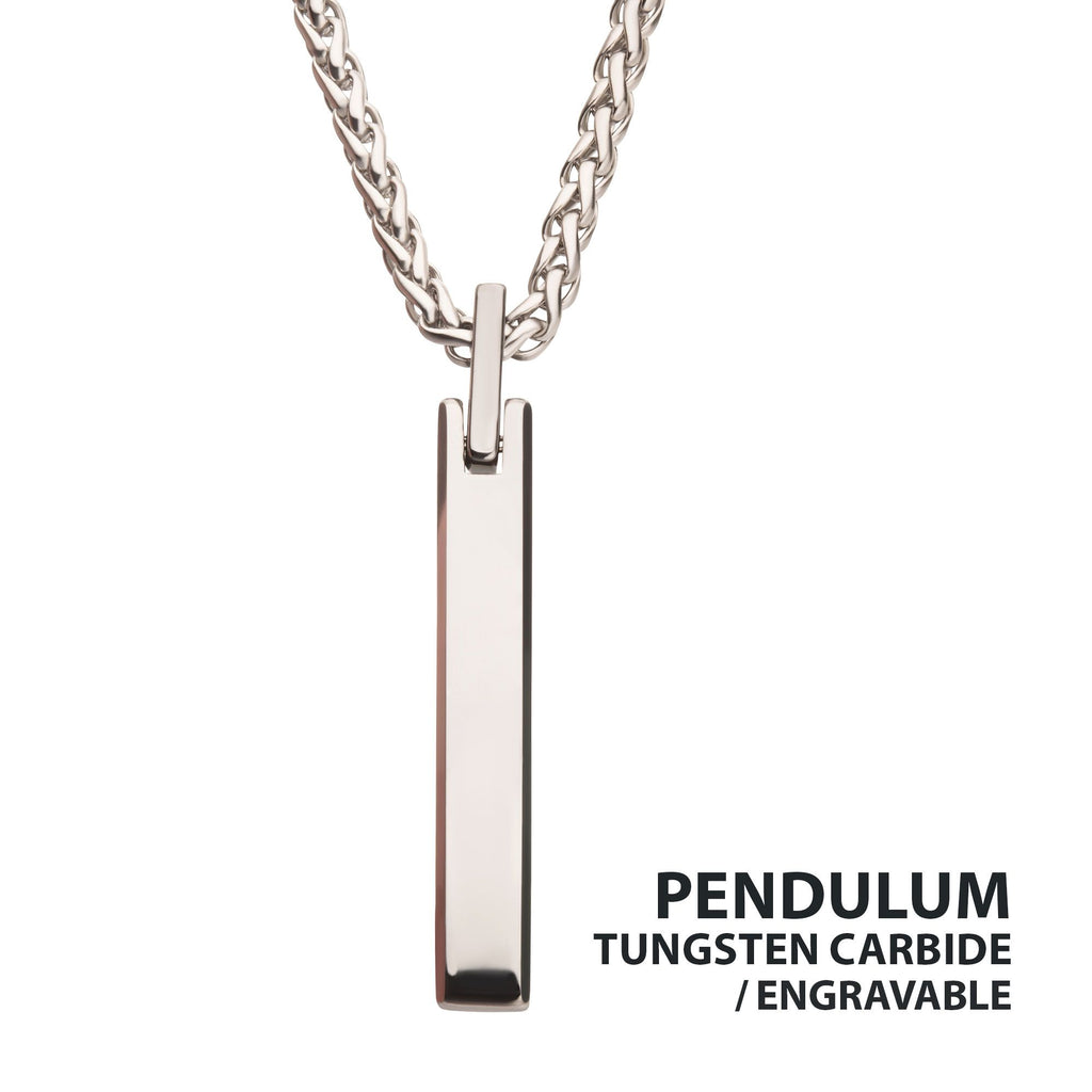 Tungsten Carbide Monolith Engravable Pendant
