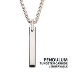 Tungsten Carbide Monolith Engravable Pendant